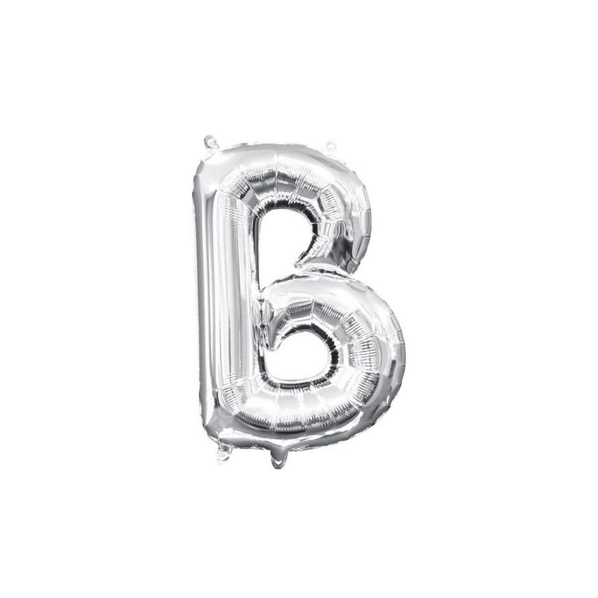 13in Air-Filled Silver Letter Balloon (B)
